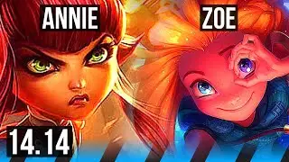 ANNIE vs ZOE (MID) | 9/4/11, Rank 11 Annie | VN Grandmaster | 14.14