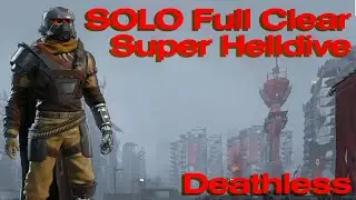 Helldivers 2 - Sabotage Air Base - Solo Deathless Full Clear - Difficulty 10 Mega Bot City Gameplay