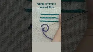 How to embroider steam stitch along a curved line