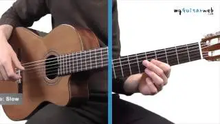 Guitar Lesson: Bossa Nova rhythm No 3 with backing track
