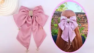 Create Gorgeous Double Layer Hair Bows with Long Tails | How to Make Hair Long Tails Hair Bow