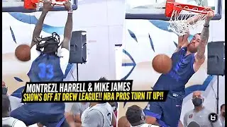 Montrezl Harrell & Mike James SHOW OUT at The Drew League!! NBA Pros Turn It UP!