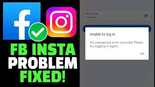 Facebook Insta Problem ? Facebook Login ? FB Login Instagram Problem FIX FOUND!