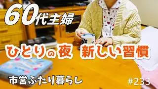 【60代♦夫婦二人暮らしシニアライフvlog】静かな一日｜エプロンと料理｜ひとりで過ごす夜の新しい習慣