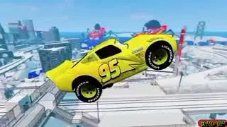 Lightning McQueen color toys car । Small car eater vs McQueen car #househead #beamax #beamex #viral 