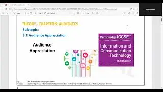Chapter 9.1 Audience Appreciation