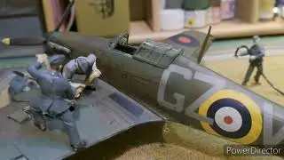 Демонстрация диорамы Airfix 1/48 Hurricane.