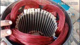 how to rewind 20hp 36slot 3phase 1450rpm motor,.20hp 3phase motor wind karne ka tarika.3phase motor