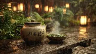 Zen Rain Over Tea Leaves | A Relaxing Soundscape for Late Night Study, Meditation & Deep Rest