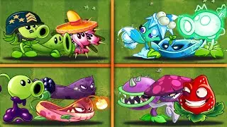 PvZ 2 - Random Best 4 Team 3 Plants - Who Will Win? - Team Plants vs Team Plants