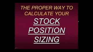 **NEW** Steven Primo's The Proper Way To Calculate Your Position Sizing