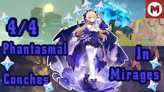 All 4/4 Mirage Phantasmal Conch Locations Summertime Odyssey Event | Genshin Impact Version 2.8