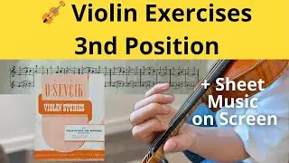 Violin 3rd Position | &Scaron;evč&iacute;k Op. 6 &ndash; D&eacute;manch&eacute;s pour D&eacute;butants (Sheet Music + Demo)