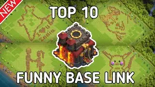 TOP 10 || TOWN HALL 10 FUNNY BASE DESIGN+ WITH LINK|2020| TH10 TROLL/MEME BASE LINK |CLASH OF CLANS