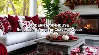 MODERN FARMHOUSE Red Accent Rugs for Cozy Fall Decor