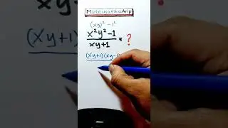 Bentuk Sederhana Aljabar (x^2y^2-1)/(xy+1)=? #Shorts
