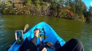 Full Fall Turnover Super Green Kayak Bass/Crappie Fishing
