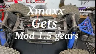 Xmaxx gets new motor bearings and mod 1.5 gears