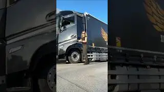 A beautiful day of lady trucker with scania trucks so beautiful and luxury lifestyles and travel