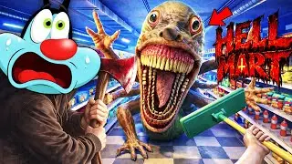 I WAS WORKING LATE NIGHT AT HELL MART!!! HE IS MONSTER - ft.Oggy😱=💀ft.Oggy)