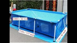 QLDDYC Swimming Pool Set with Filter Pump, Ladder, and Pool Cover