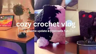 cozy crochet vlog ep 01 | shiny umbreon appears ✨week update & procreate fun 💕
