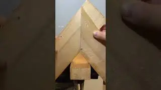 Perfect 45&deg; Wood Joint Trick! 🔥#woodworking #tooltips #diyhacks #carpentry #miterjoint