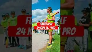 Can 24 KIDS beat 1 PRO in Fungo Golf? #baseball