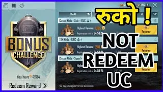 Wait! Not redeem UC. From bonus challenge Pubg mobile (India)