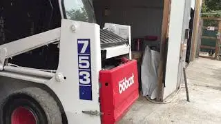 Bobcat 753 startup sound cold start smoke kubota engine 2.2 Diesel