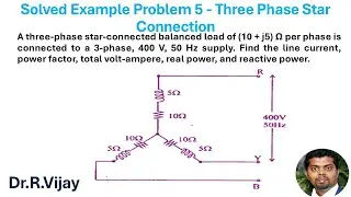 Solved Example Problem 5 - Three Phase Delta Connection #bee