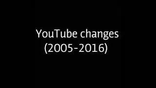 YouTube layout changes over the years (2005-2016)