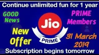 Jio Prime Free for 1 Year!!! Jio PRIME Free Till 2019