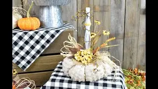 DIY Vintage Spindle & Spool Pumpkins