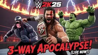 VENOM & HULK SMASH ROMAN REIGNS! WWE 2K25 CHAOS! 😱 #otc #wwe #gaming #marvel #venom #hulk #pc #new