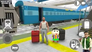FRANKLIN VISIT UNCLE HOUSE BY TRAIN 🚂 INDIAN BIKE DRIVING 3D