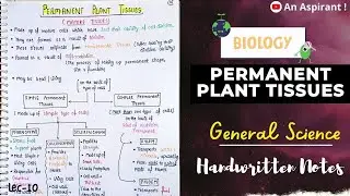 Permanent Tissues (Plant Tissues) || Biology || General Science || Lec.10 || An Aspirant !