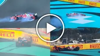 Lewis Hamilton Crash Abu Dhabi GP 2025 | Turn 9 Spin & Ferrari Barrier Impact 🏎️🔥🇦🇪🏁