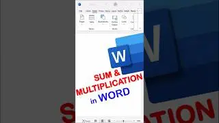 MS Word Can Do Math Like Excel! PRODUCT & SUM Secret Trick 😲💥#msword #docs #shorts