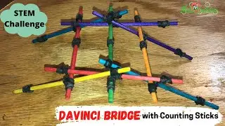 DaVinci Bridge with Counting Sticks | TheSciBuddies #DaVinciBridge #STEMchallenge