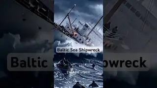 German warship sinking in the Baltic Sea