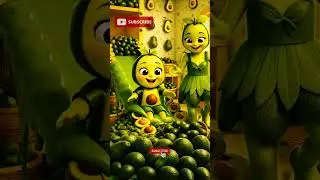 Green Fruity Mother and Child Play on Slide #brainrot #funny #cartoon