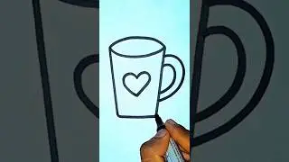 Cup Drawing Very Easy #shorts #drawing #howtodraw #art