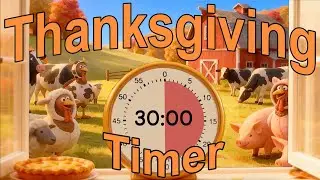 Thanksgiving 30 Minute Timer with Instrumental Country Music