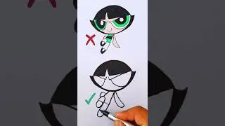 How to draw Buttercup⚡// Powerpuff Girls💫 #myart #howtodraw #drawing