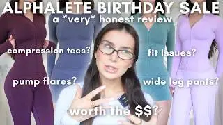 ALPHALETE BIRTHDAY SALE | pump flares? compression tees? straight legs?*VERY* honest in depth review