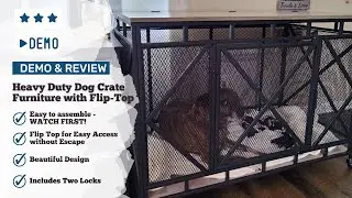 Demo and Review - IFSEB Heavy Duty Dog Crate Furniture with Flip-Top