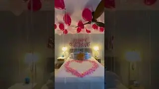 Romantic Room Decor🌹💕 #RomanticRoomDecor #BirthdaySurprise #RomanticSetup #EventDecor #MiamiDecor