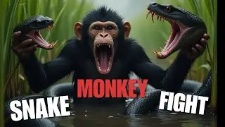 snake and monkey fight | snake and monkey story | 2025
