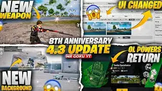 4.3 Update Is Live 😱 | PUBG Mobile 8th Anniversary Event | New Background & Old Powers